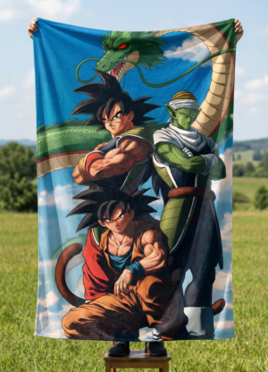 Dragon Ball-Z Tapestry hung on bedroom wall