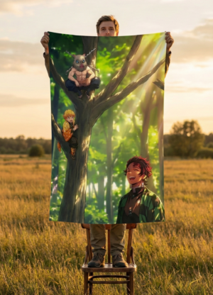 Demon Slayer Trio Tapestry - Anime Wall Art