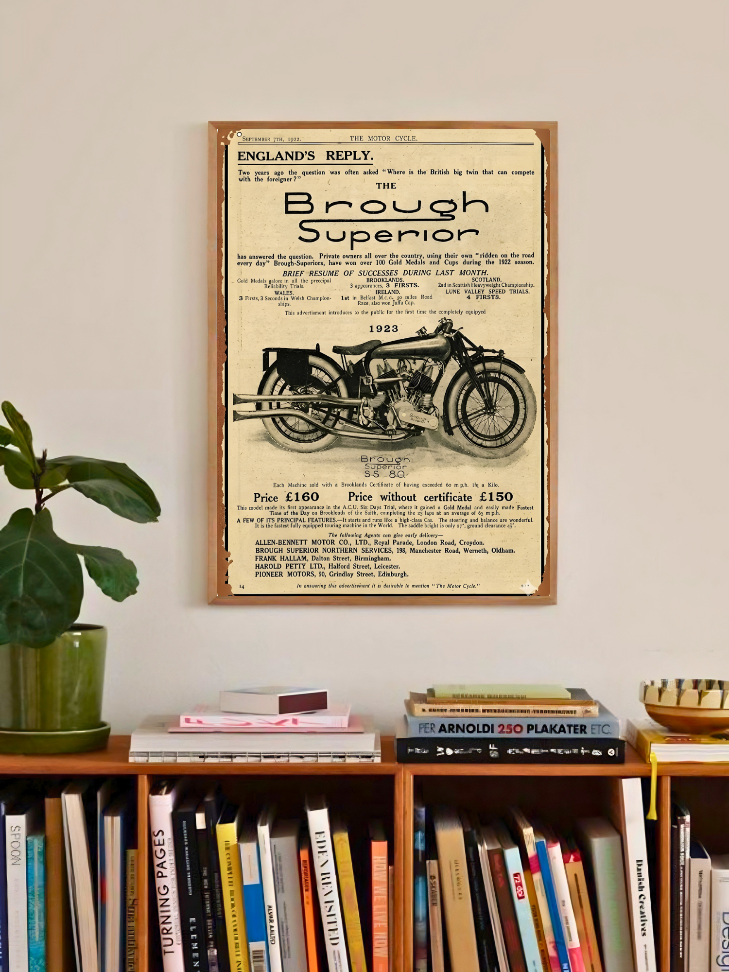 Brough Superior SS-80 | Cars & Bikes | Automotive Poster 1 Brough Superior SS-80 | Cars & Bikes | Automotive Poster