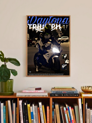 Daytona Triumph | Cars & Bikes | Automotive Poster