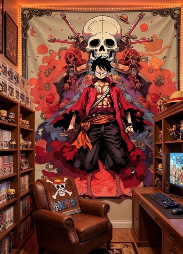 Luffy One Piece Tapestry featuring Monkey D Luffy