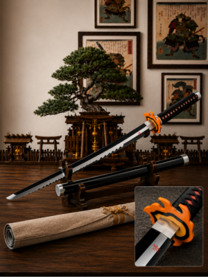 Rengoku Wooden Katana Sword - Flame Hashira Replica