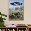 Vincent Black Shadow poster - automotive wall art print