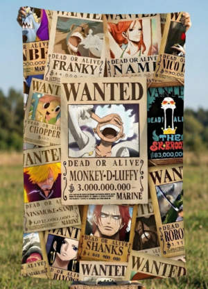 One Piece Tapestry - Wanted Poster Wall Art