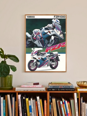 Yamaha FZR1000 poster - automotive wall art print