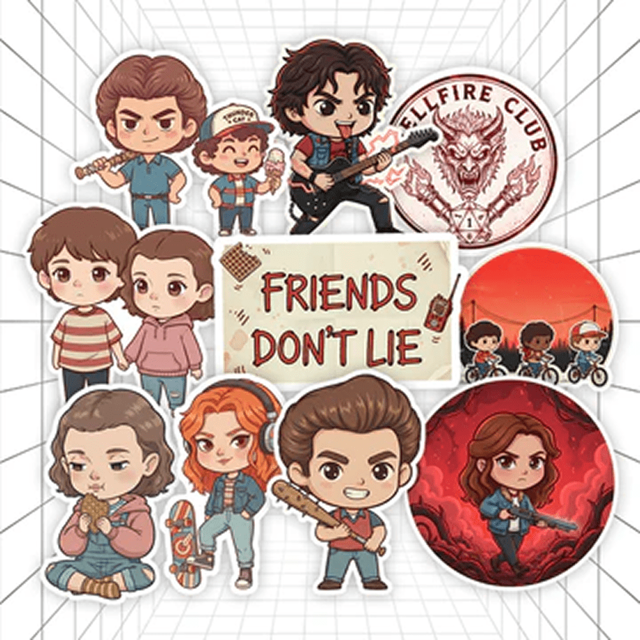 Friends Don’t Lie _ Stranger Things #01 _ Stickerized _ 10 Stickers