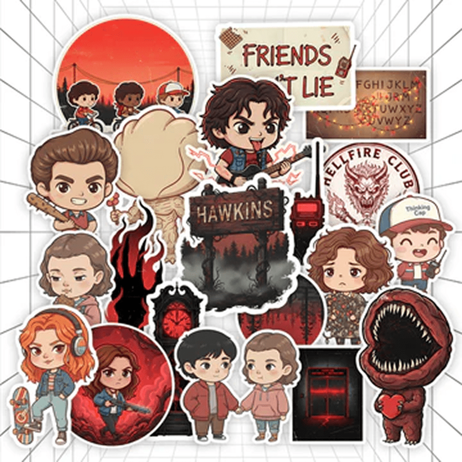 Hawkins Universe Aesthetic Sticker Pack (20 Pieces) _ Stickerized (1)